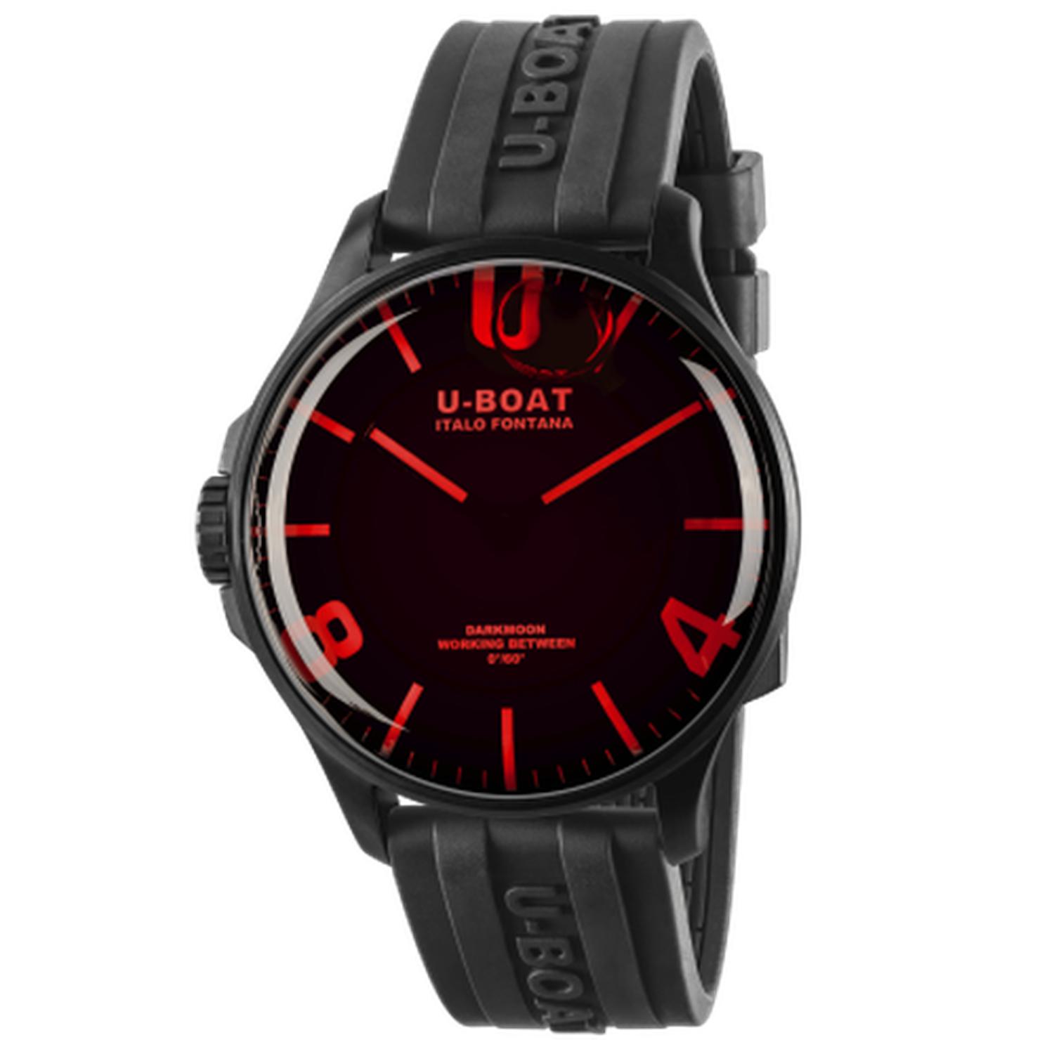 U-Boat - U.8466/D - DARKMOON RED GLASS PVD