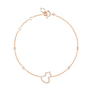 Qeelin - WUBPT16RGDI - Bracciale Petite Wulu in oro rosa 18 carati con diamanti