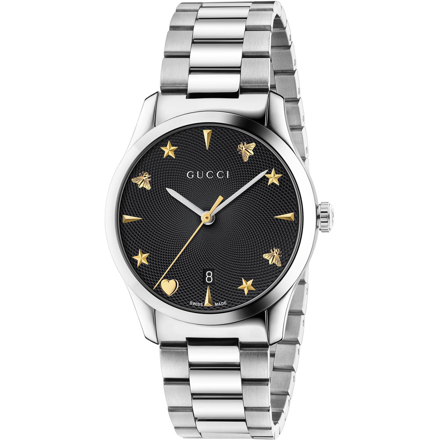 Gucci - YA1264029A - G-Timeless Iconic Steel case, black guilloché dial, steel bracelet