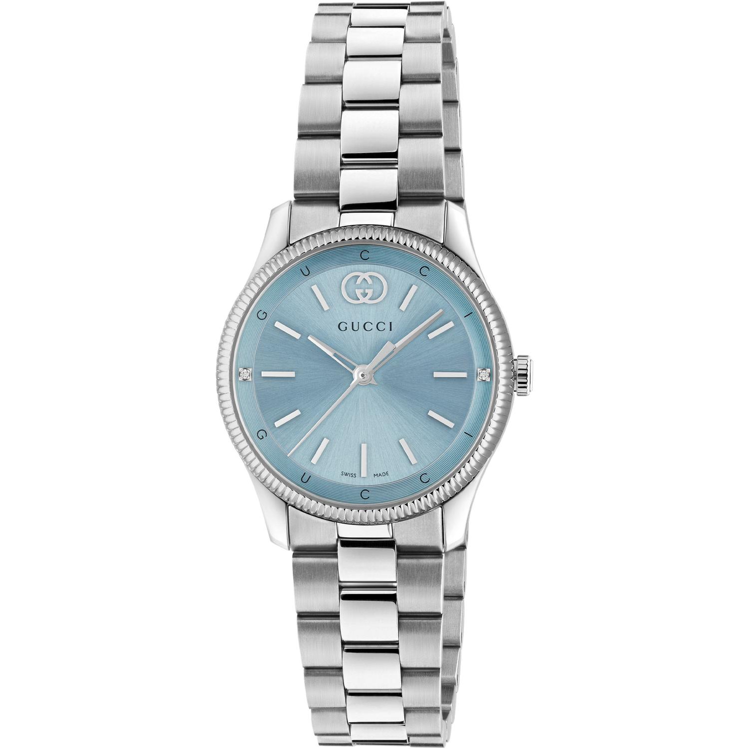 Gucci - YA1265068 - G-Timeless 29 mm stainless steel case, blue dial, stainless steel bracelet, quartz movement