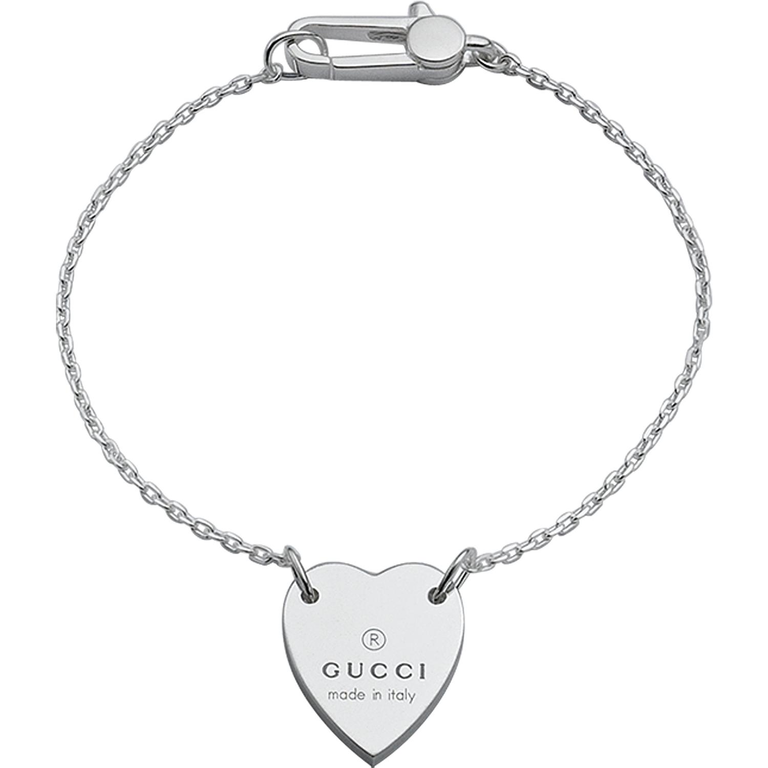 Gucci - YBA223513001 - Trademark Bracelet with Gucci Trademark engraved heart in sterling silver