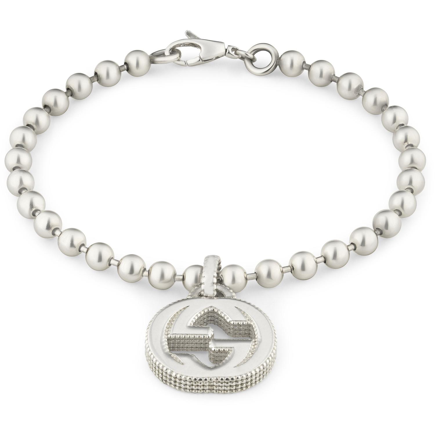 Gucci - YBA479226001 - Interlocking G Bracelet with motif in sterling silver