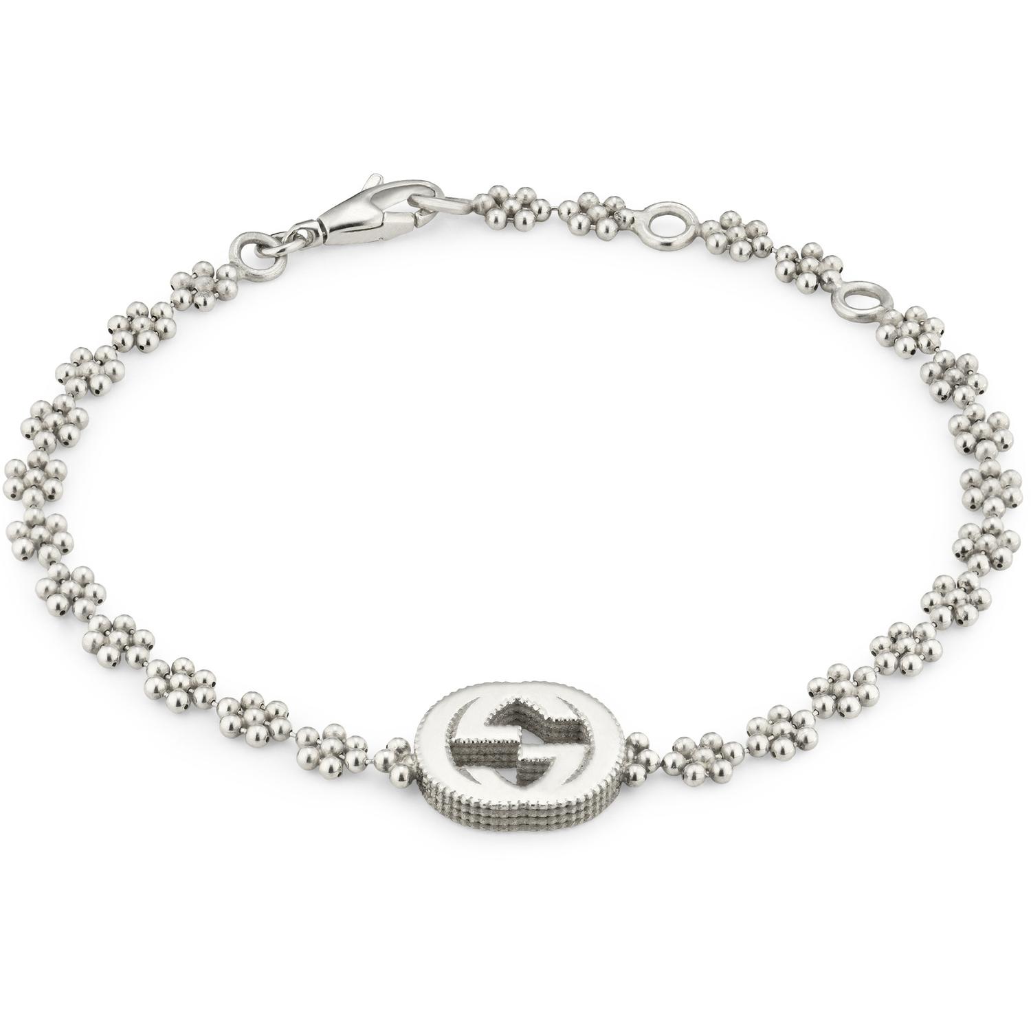 Gucci - YBA481687001 - 925 sterline d'argento - Bracelet with Interlocking G motif in sterling silver