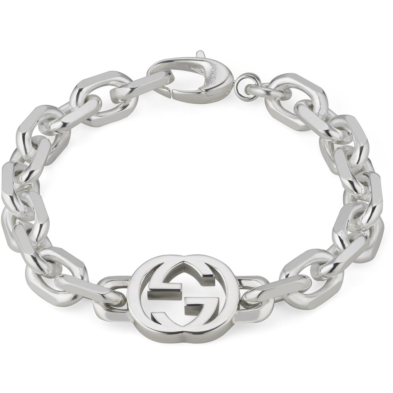 Gucci - YBA627068002 - Interlocking G Bracelet in sterling silver with logo