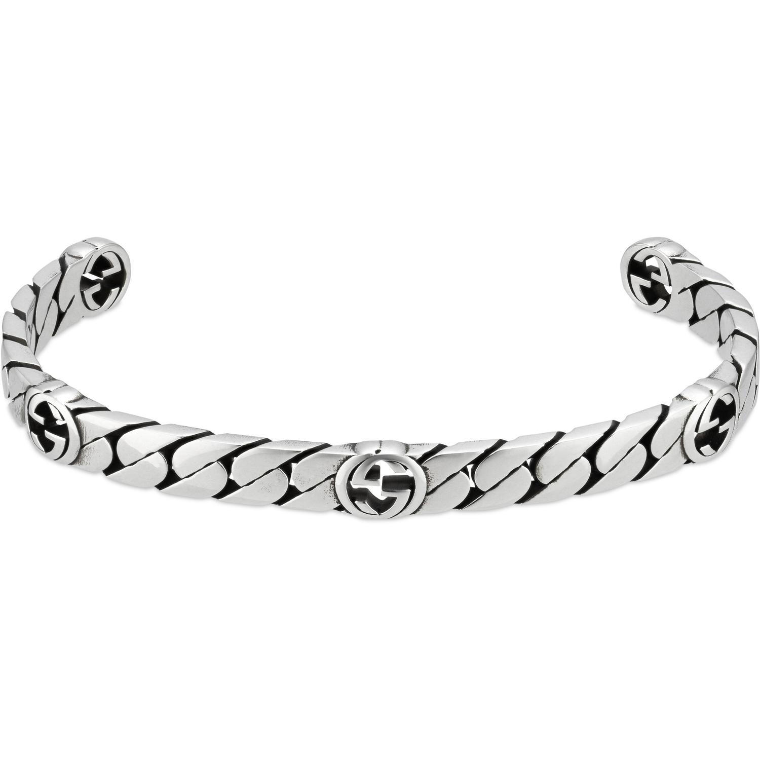 Gucci - YBA661526001 - 925 sterline d'argento - Bracelet with Interlocking G motif in sterling silver