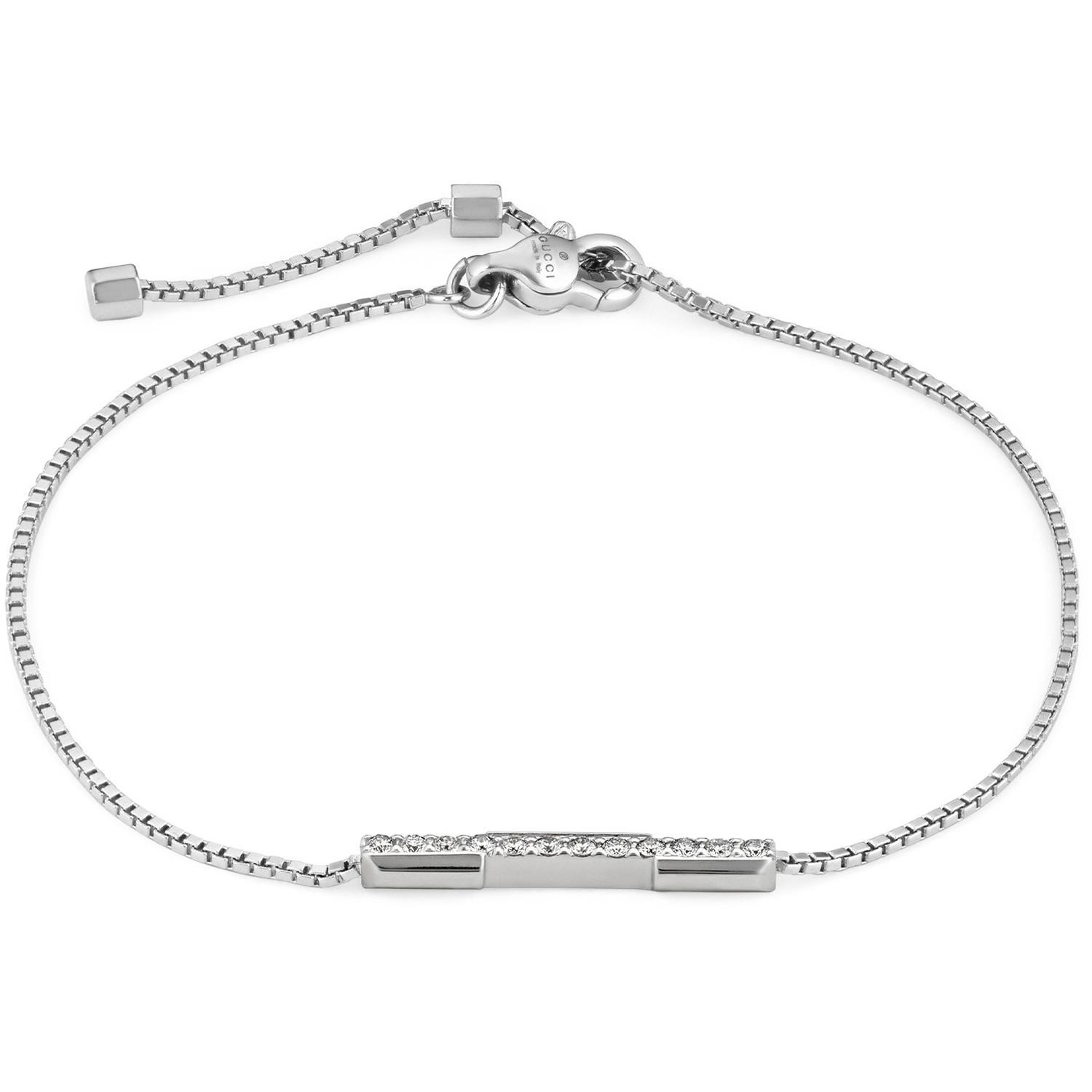 Gucci - YBA662121001 - Link to love bracelet in 18kt white gold and diamonds