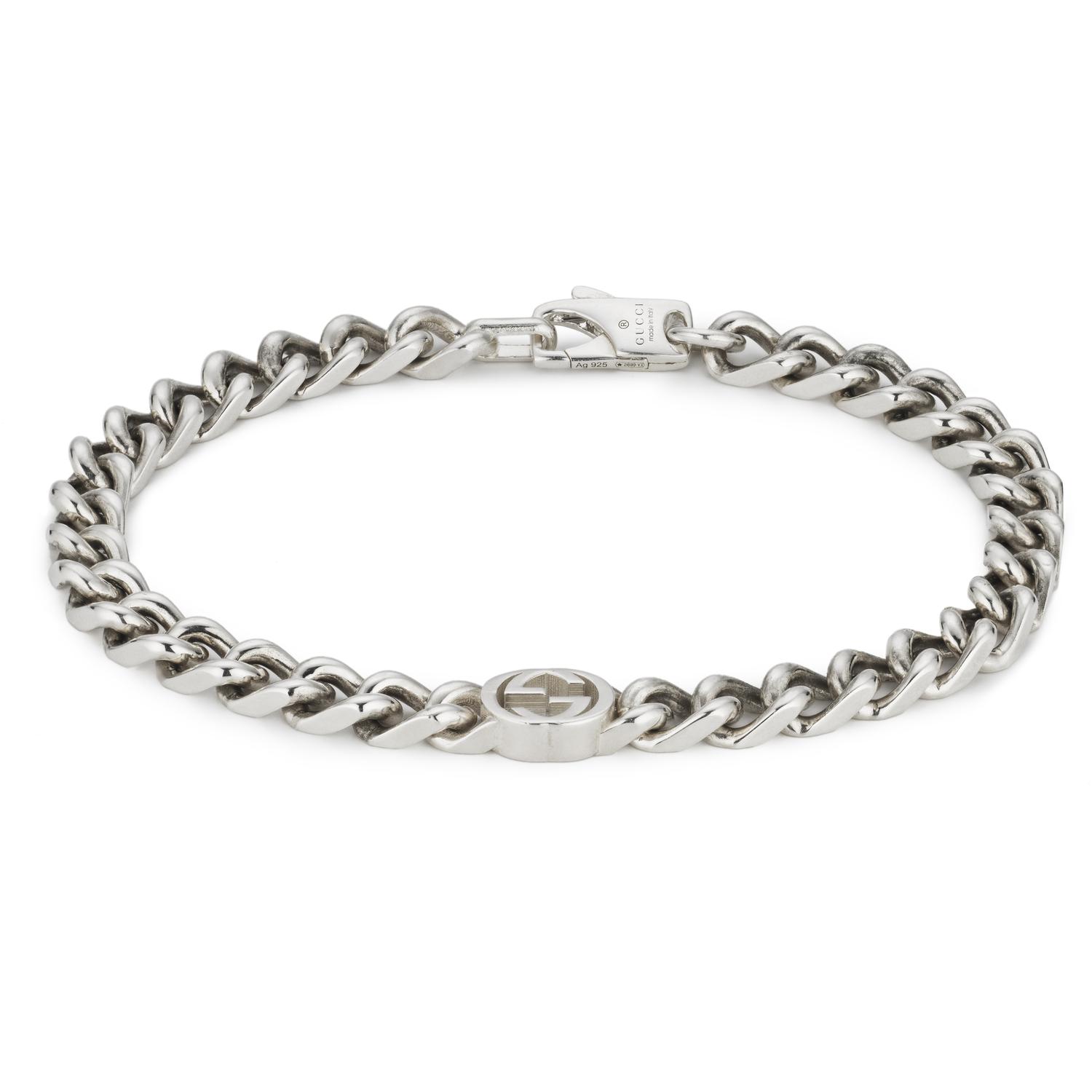 GUCCI - YBA843736001 - Interlocking Bracciale Interlocking in argento passivato 0818