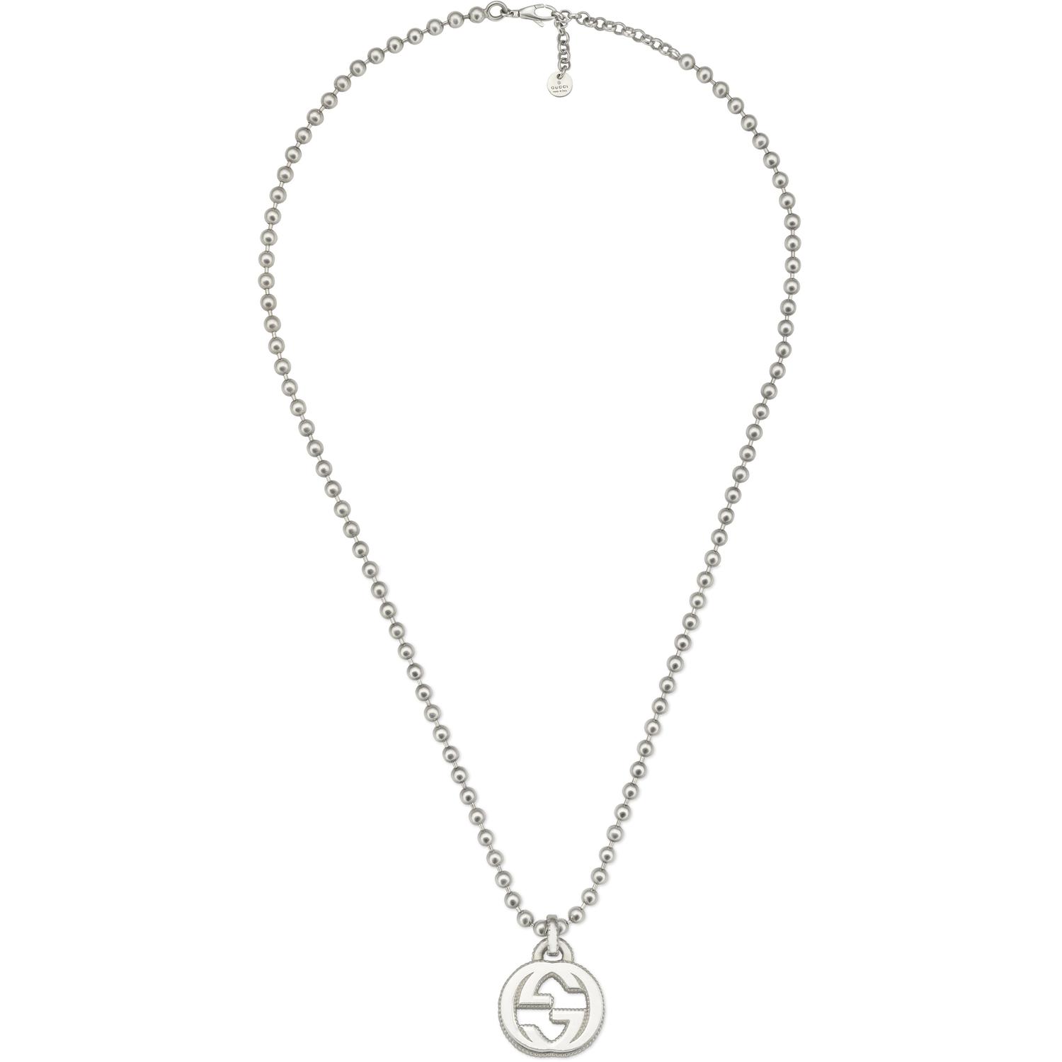 Gucci - YBB479217001 - 925 sterline d'argento - Necklace with Interlocking G pendant in sterling silver