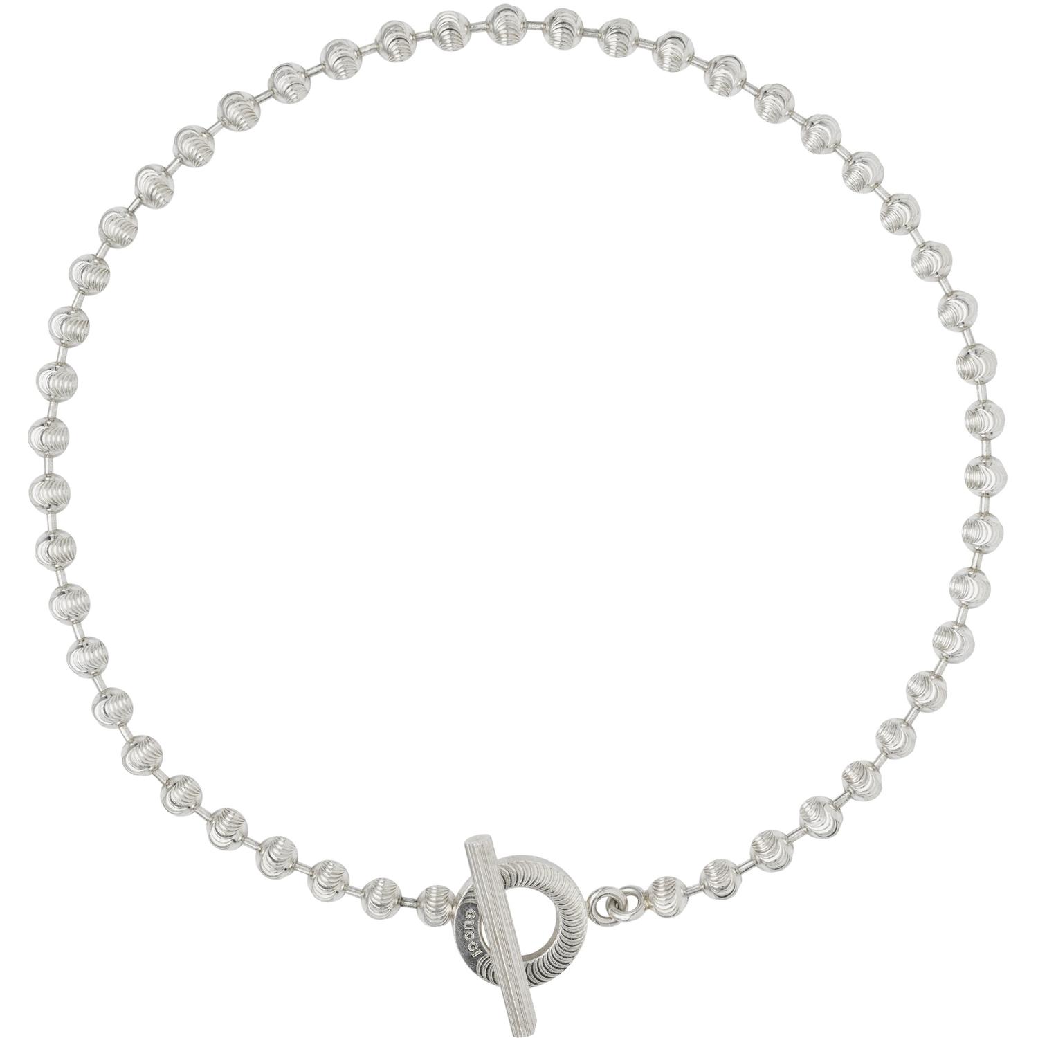 Gucci - YBB602736001 - Boule chain sterling silver necklace