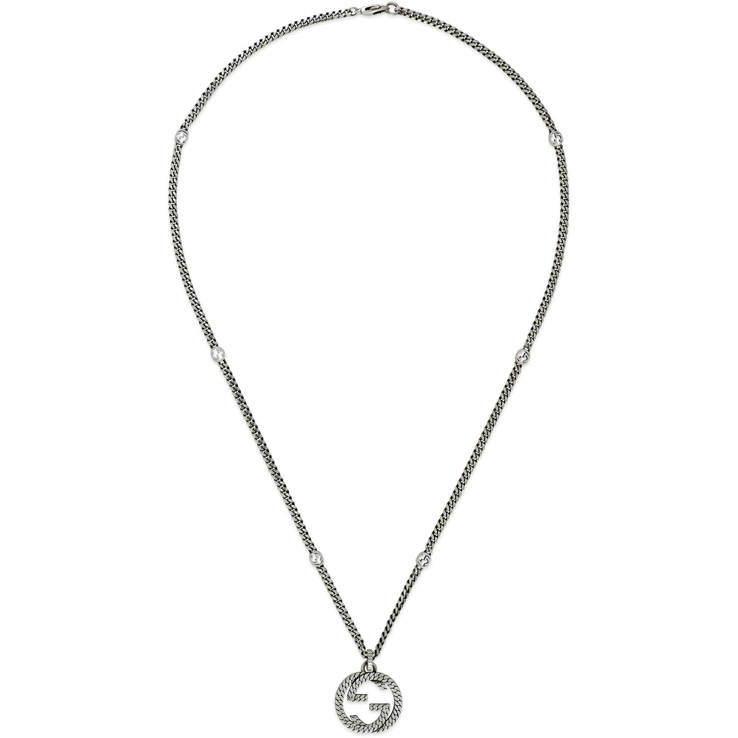 Gucci - YBB678651001 - Argento 925 - Necklace in sterling silver with Interlocking G pendant_small, length 50 cm