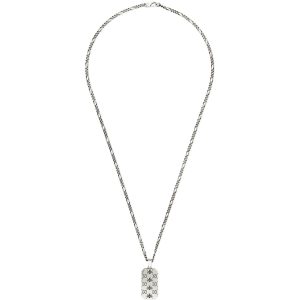 Gucci - YBB728265001 - Gucci Signature Necklace with tag in sterling silver with bee and Double G motif