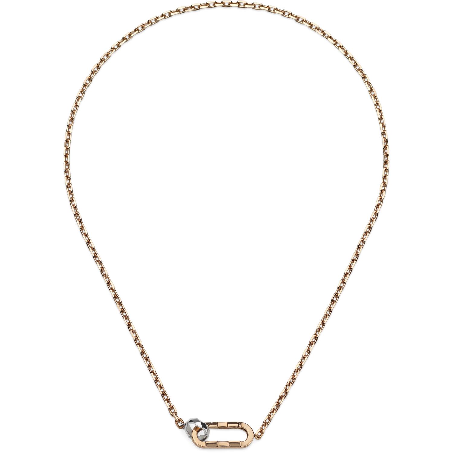 Gucci - YBB786671002 - Link to Love chain necklace in pink and white gold