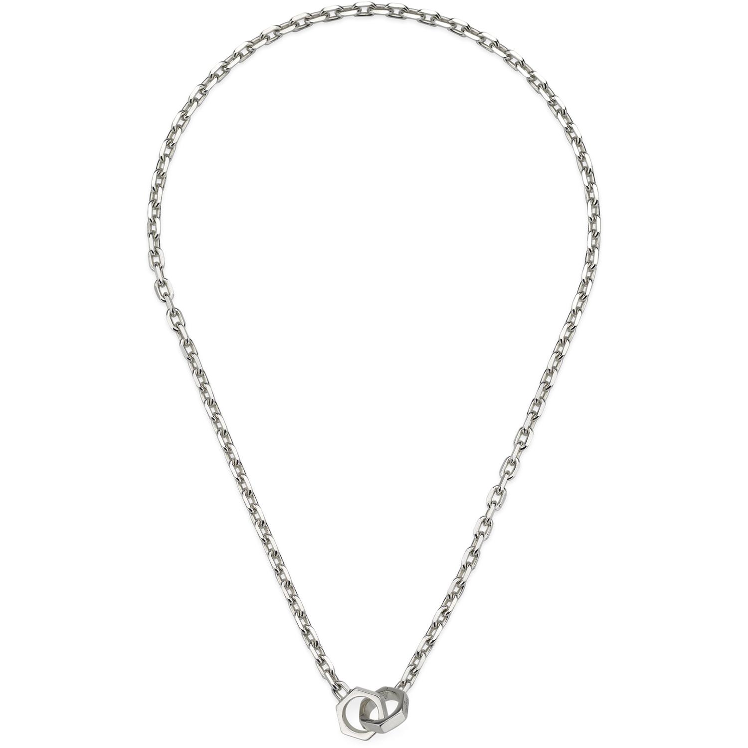 Gucci - YBB796376001 - Trademark Necklace in sterling silver with charms_50cm