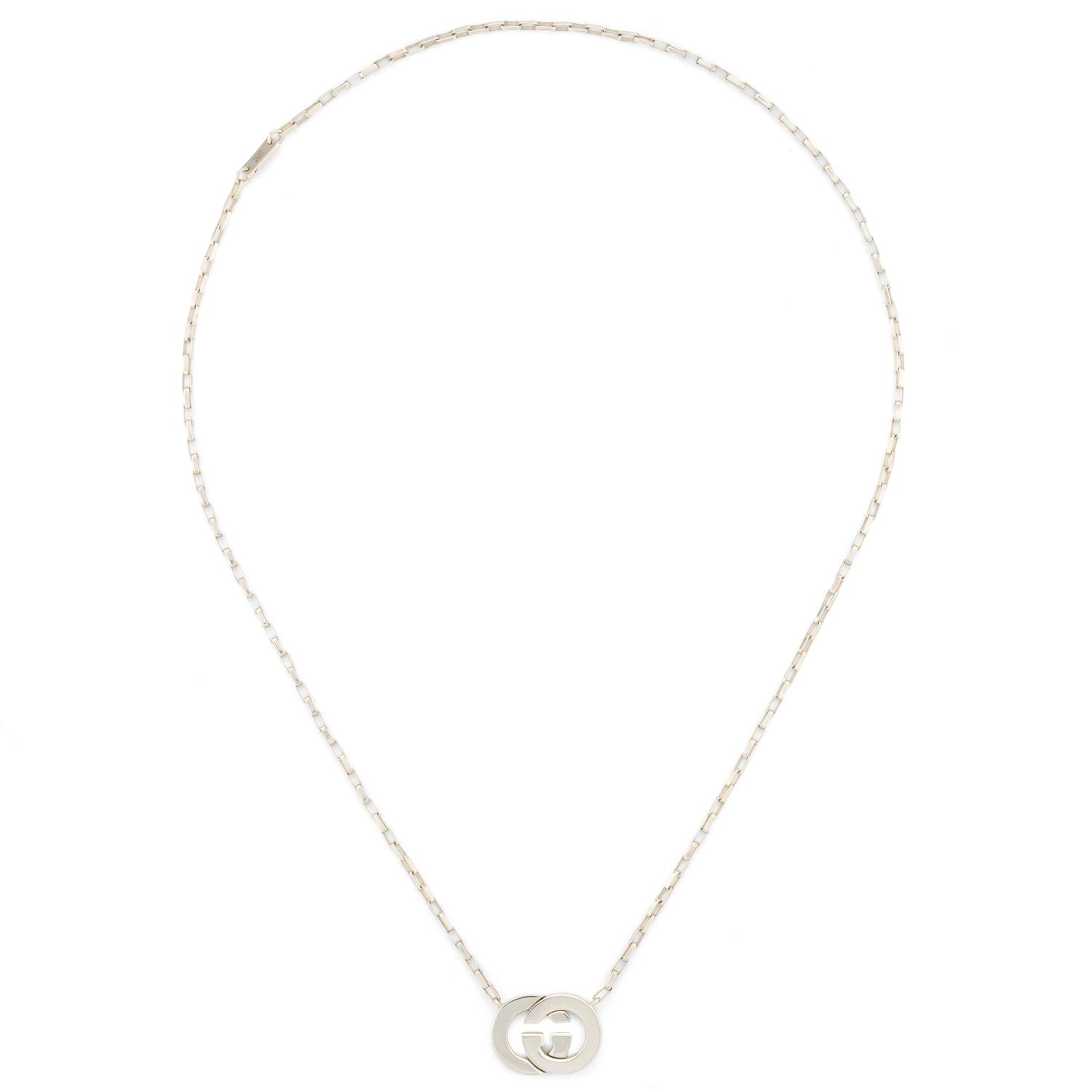 GUCCI - YBB853964001 - Interlocking Necklace Interlocking in 925 sterling silver, 45 cm