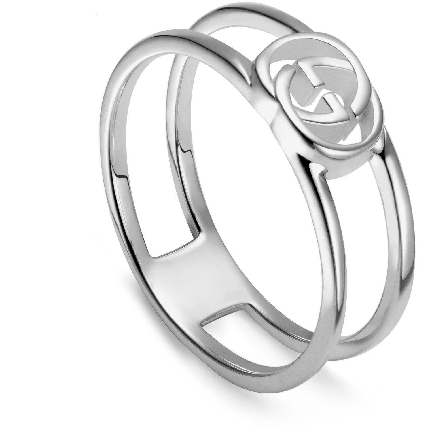 Gucci - YBC298036001 - Interlocking G Ring with motif in sterling silver