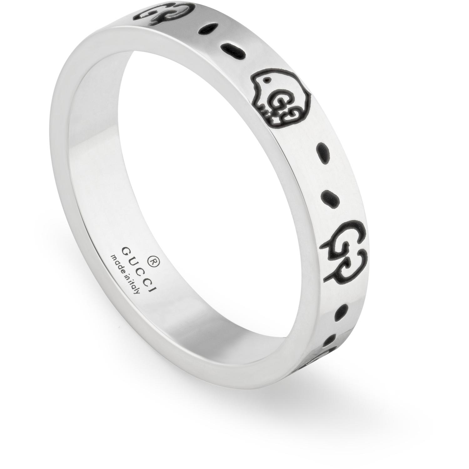 Gucci - YBC477932001 - 925 sterline d'argento - Gucci Ghost ring in shiny aged sterling silver