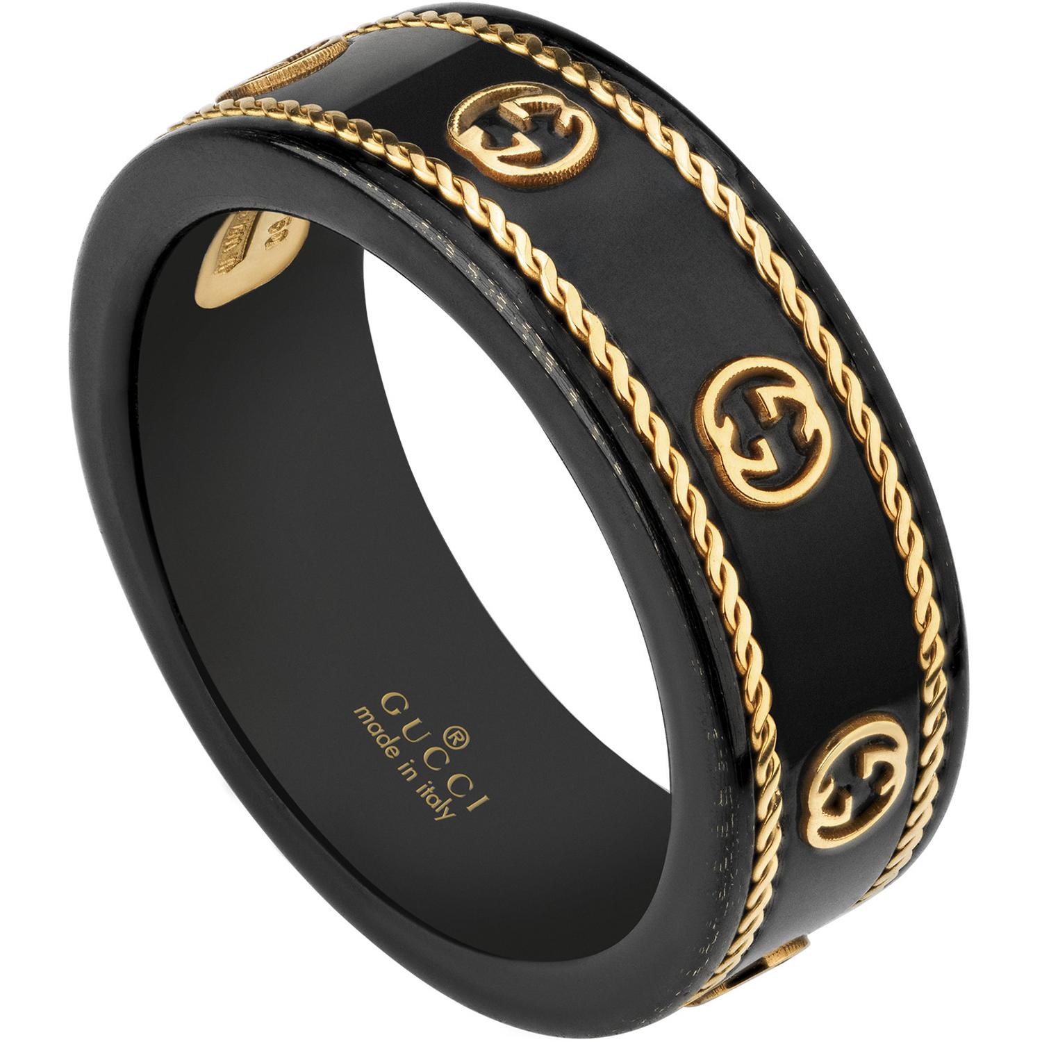 Gucci - YBC606826001 - Oro Giallo 18kt, Corindone - Icon ring with yellow gold Interlocking G