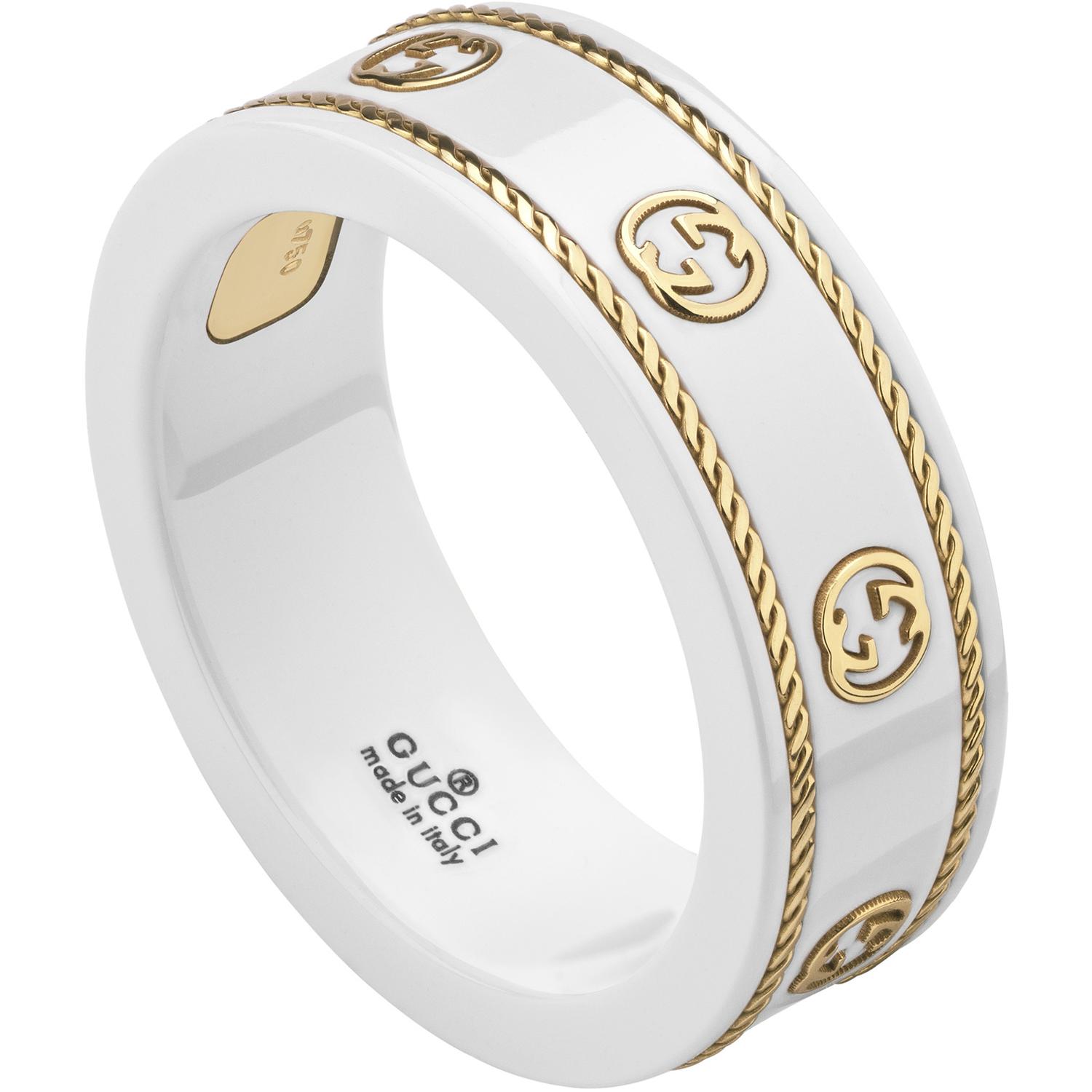 Gucci - YBC606826002 - Icon ring in yellow gold and zirconia