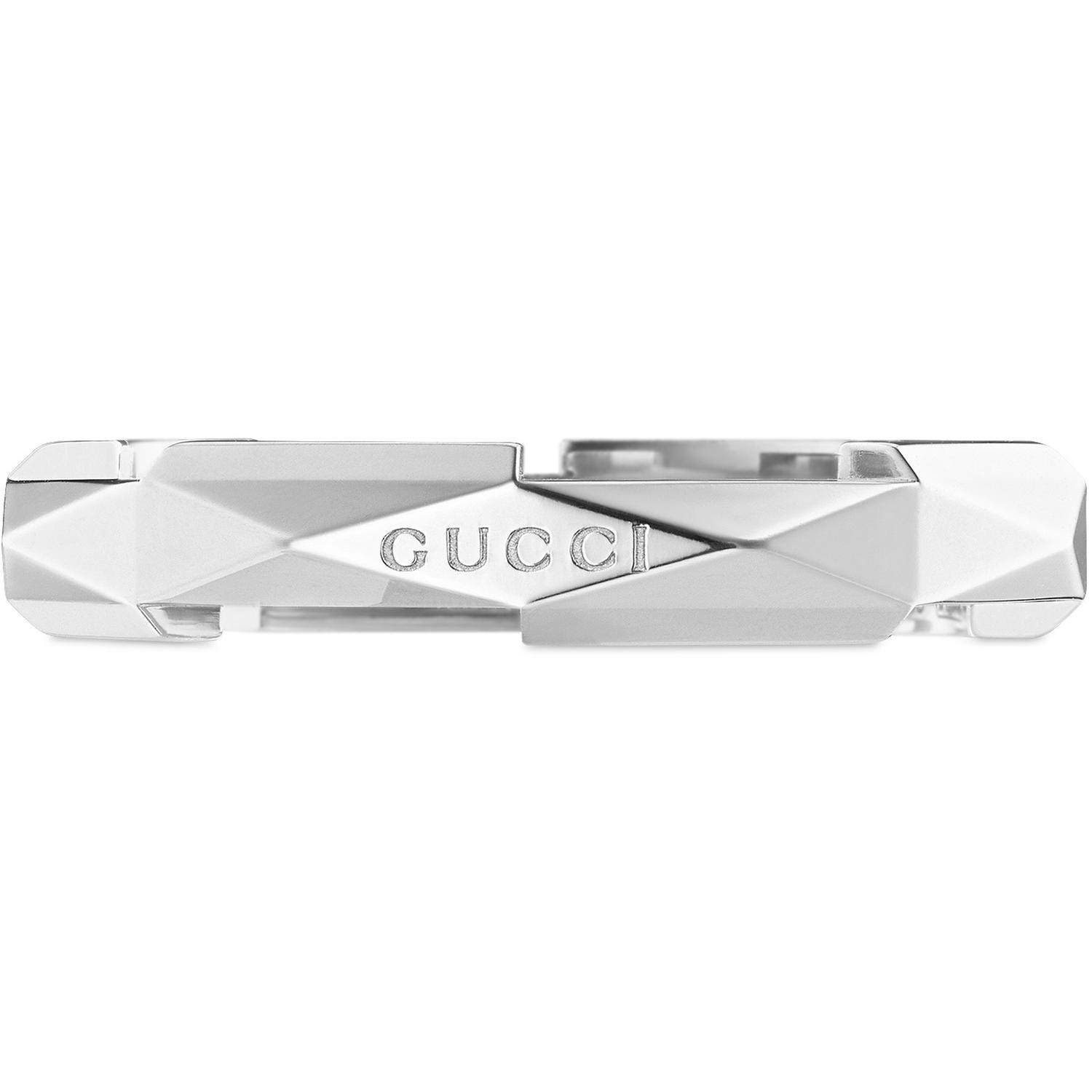 Gucci - YBC662177002 - Link to Love studded ring in 18kt white gold