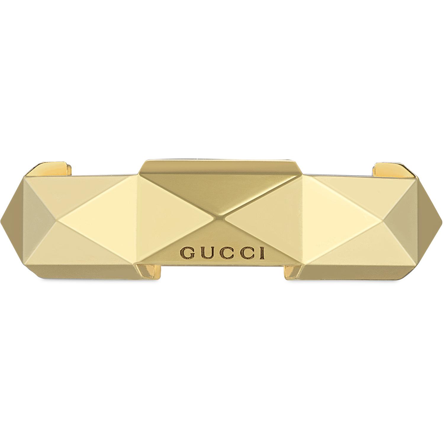 Gucci - YBC662184001 - Link to Love studded ring in 18kt yellow gold