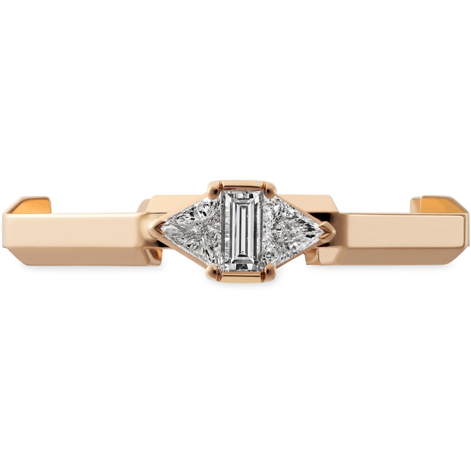 Gucci - YBC744971001 - Link to Love ring in 18kt pink gold and diamonds