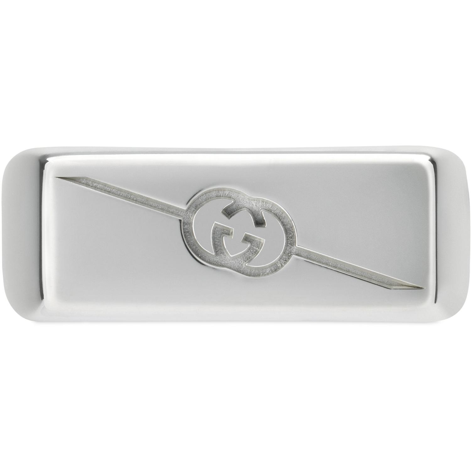 Gucci - YBC774038001 - Gucci Tag Ring in sterling silver with logo