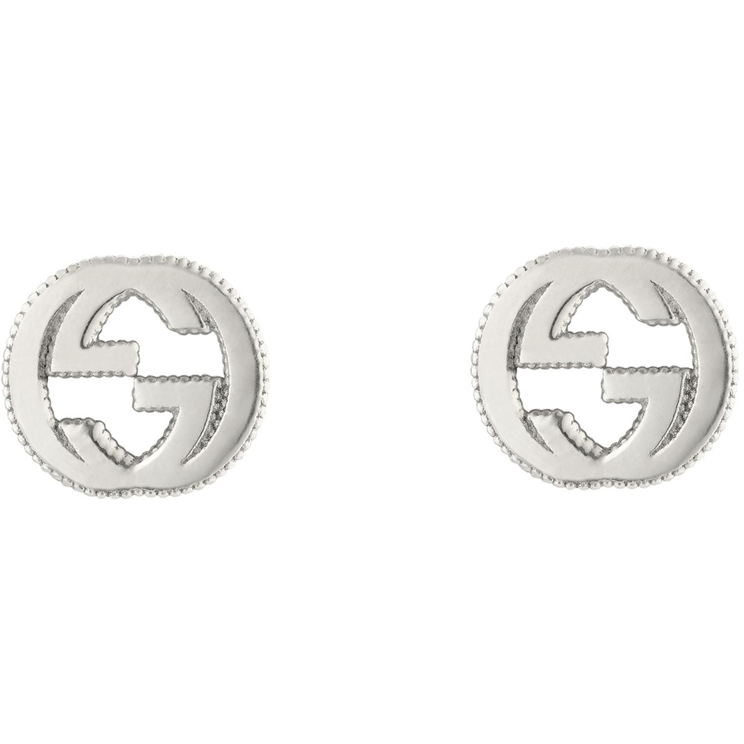 Gucci - YBD479227001 - 925 sterline d'argento - Stud earrings with Interlocking G motif in sterling silver