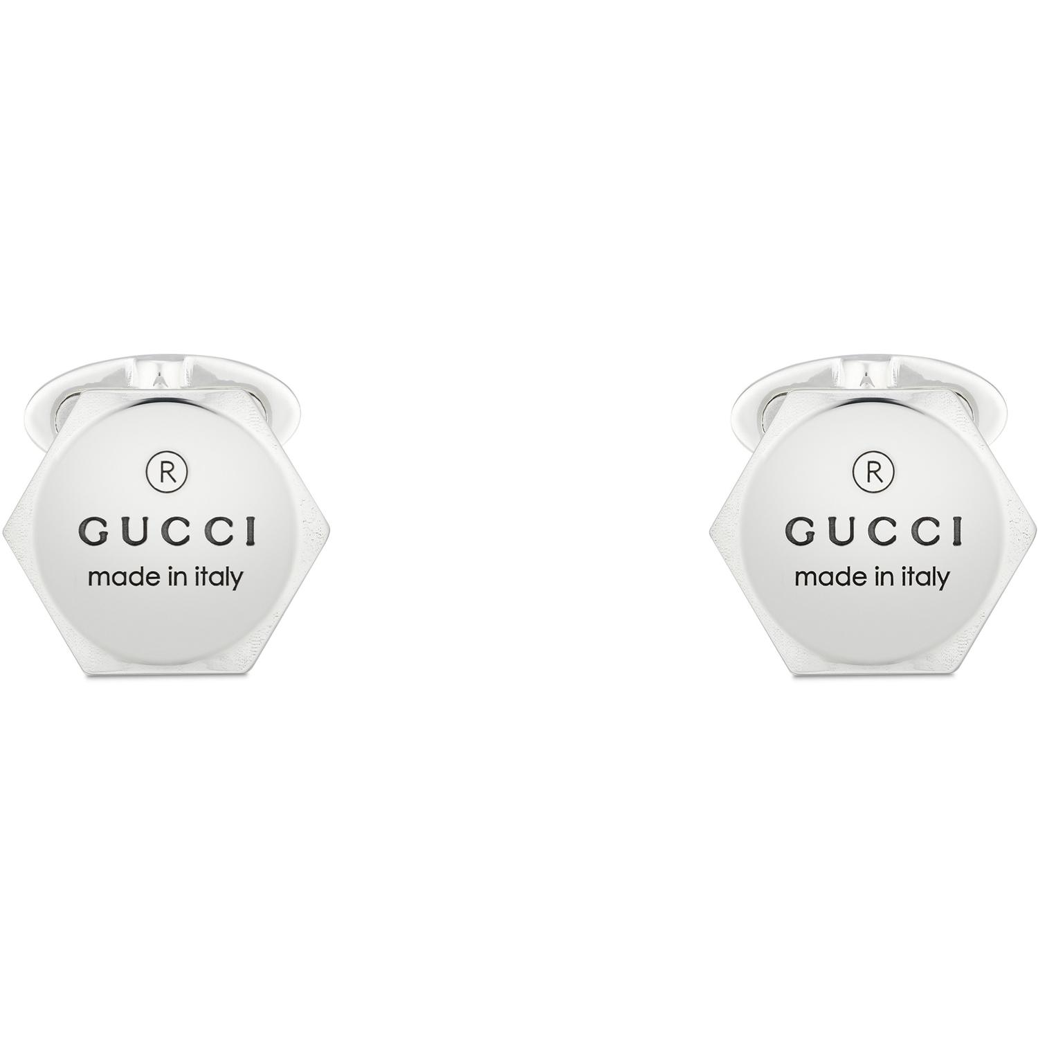 Gucci - YBE779163001 - Trademark Cufflinks in sterling silver with Gucci trademark