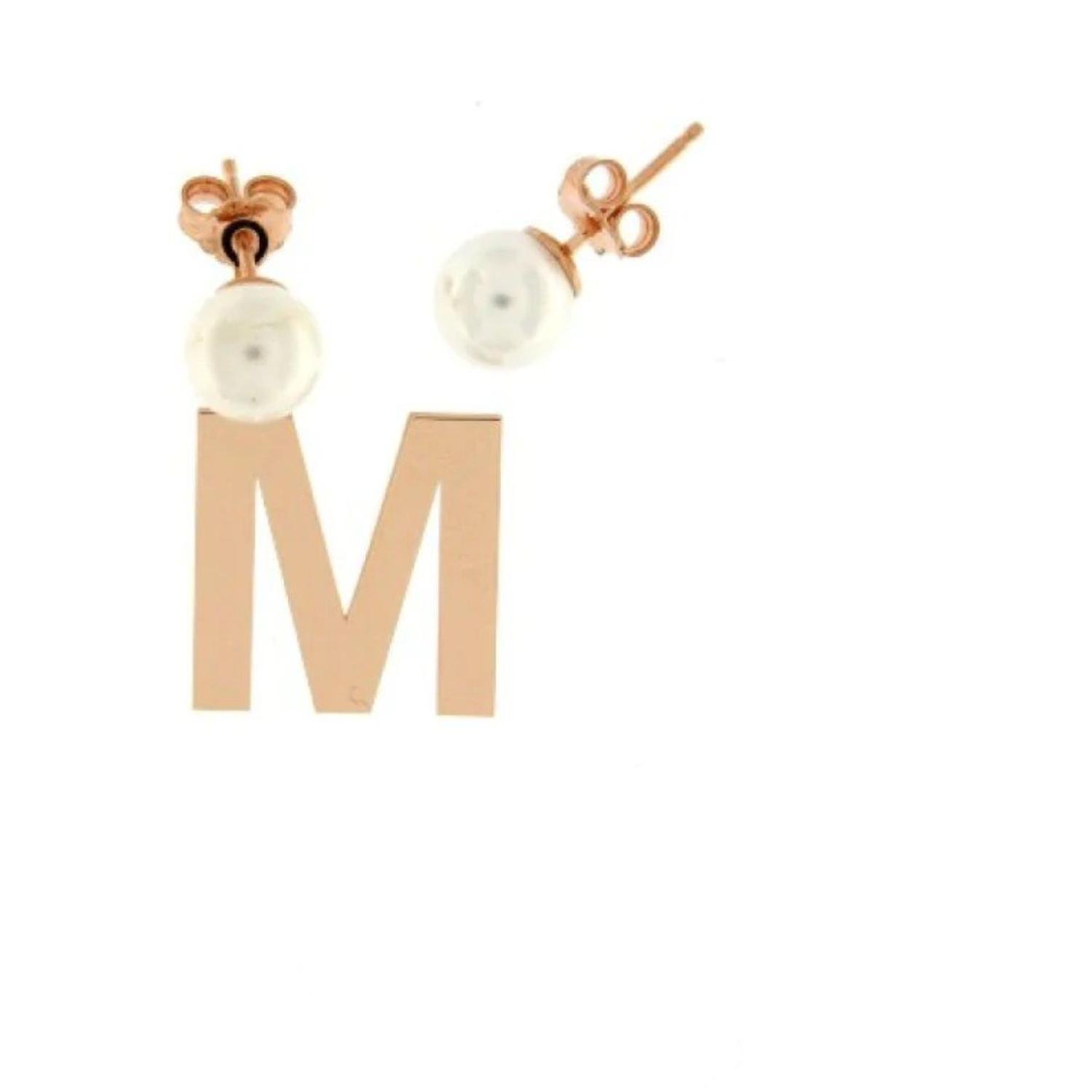 Rue Des Mille - ORPELETT - Orecchino Perla a Lobo con iniziale pendente